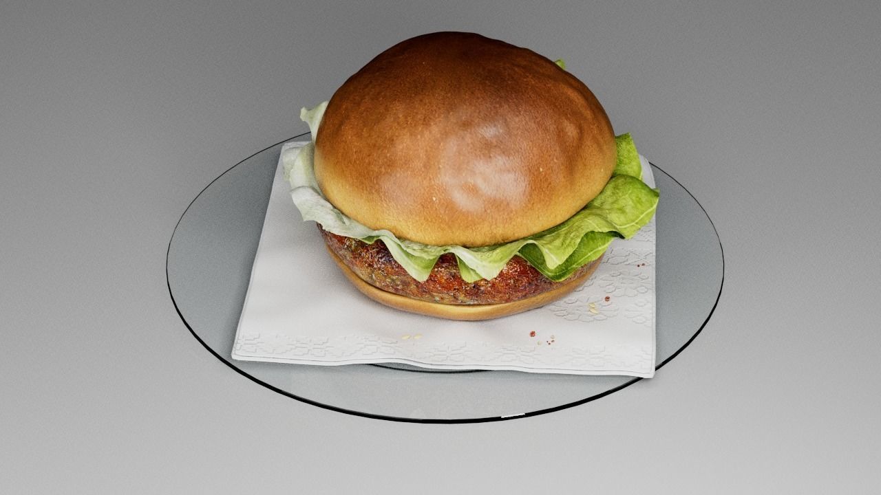 Hamburger classic  3D model_6