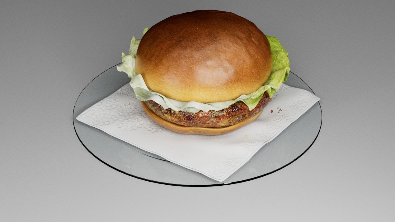 Hamburger classic  3D model_9