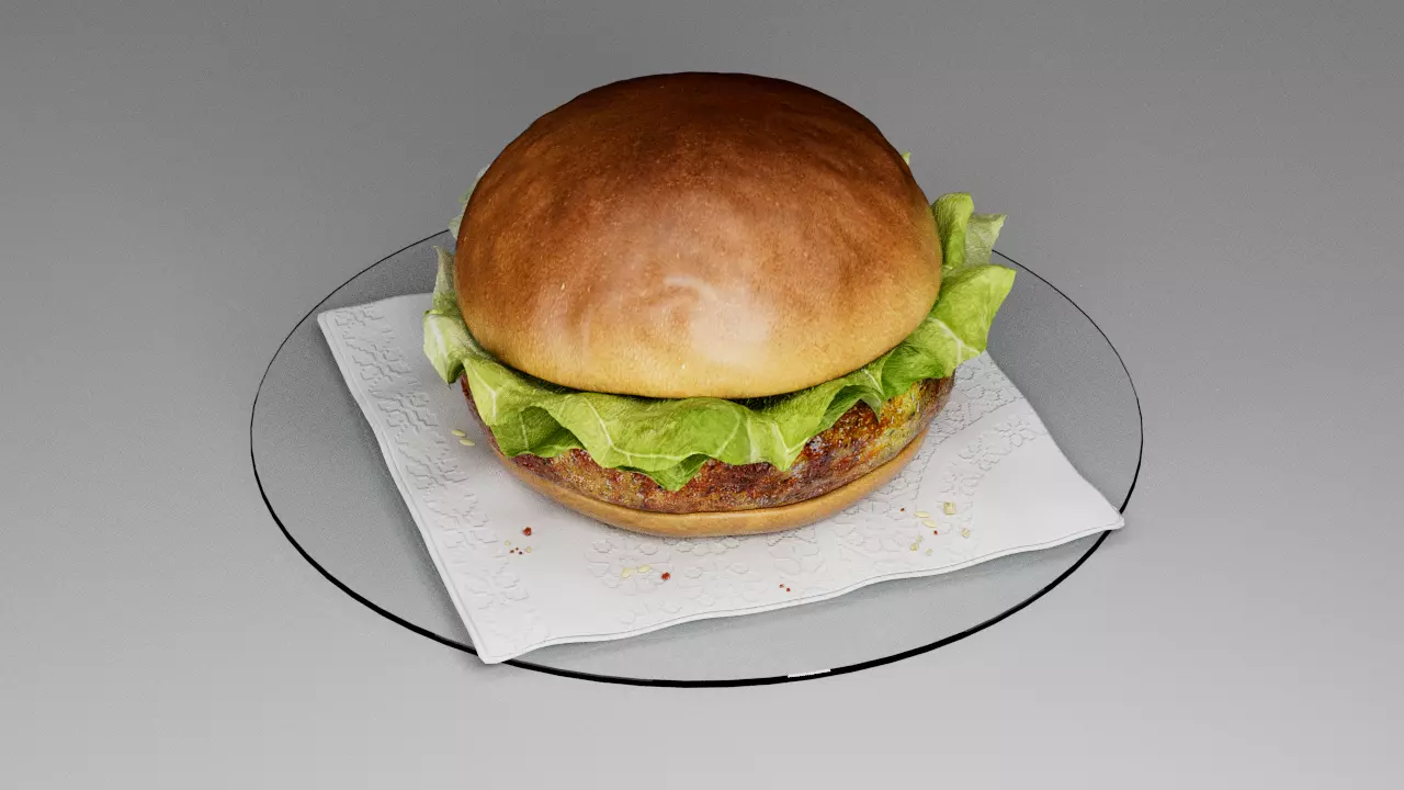 Hamburger classic  3D model_0
