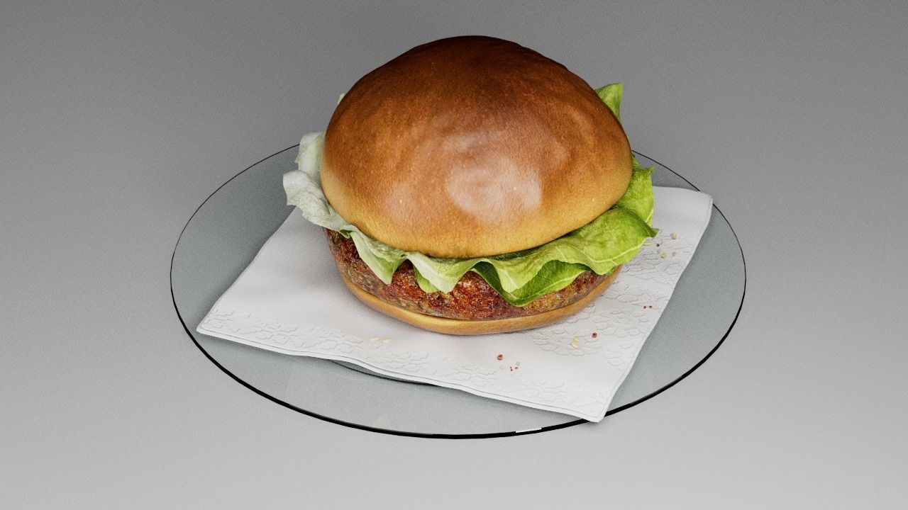 Hamburger classic  3D model_5