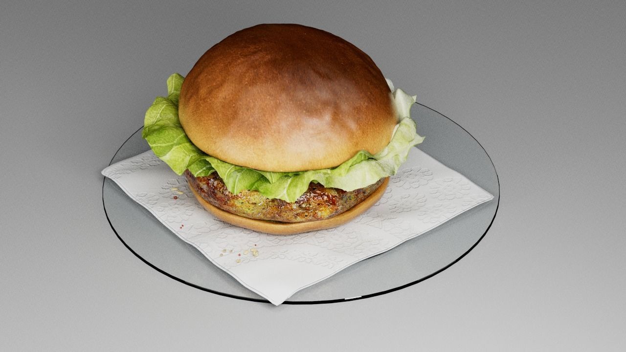 Hamburger classic  3D model_17
