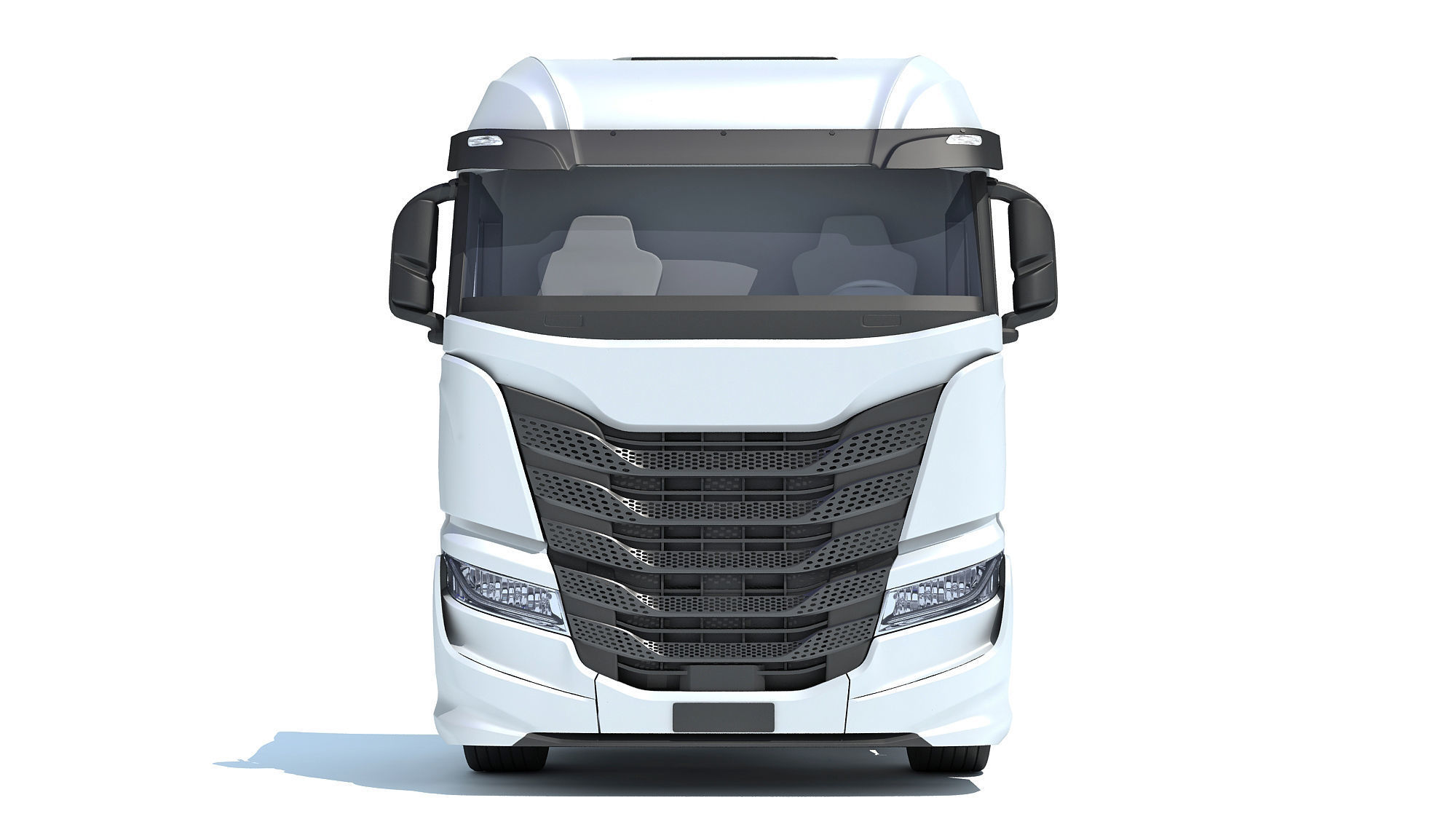 Heavy Truck with Bottom Dump Trailer 3D model_10