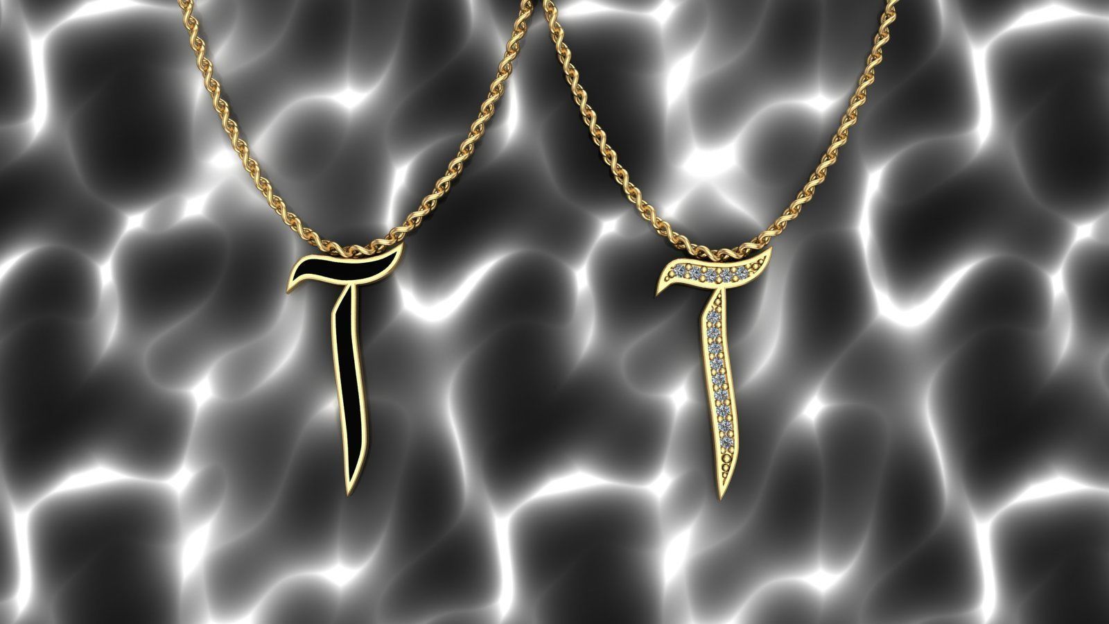 Arabic letters for medals and bracelets 3D print model_2