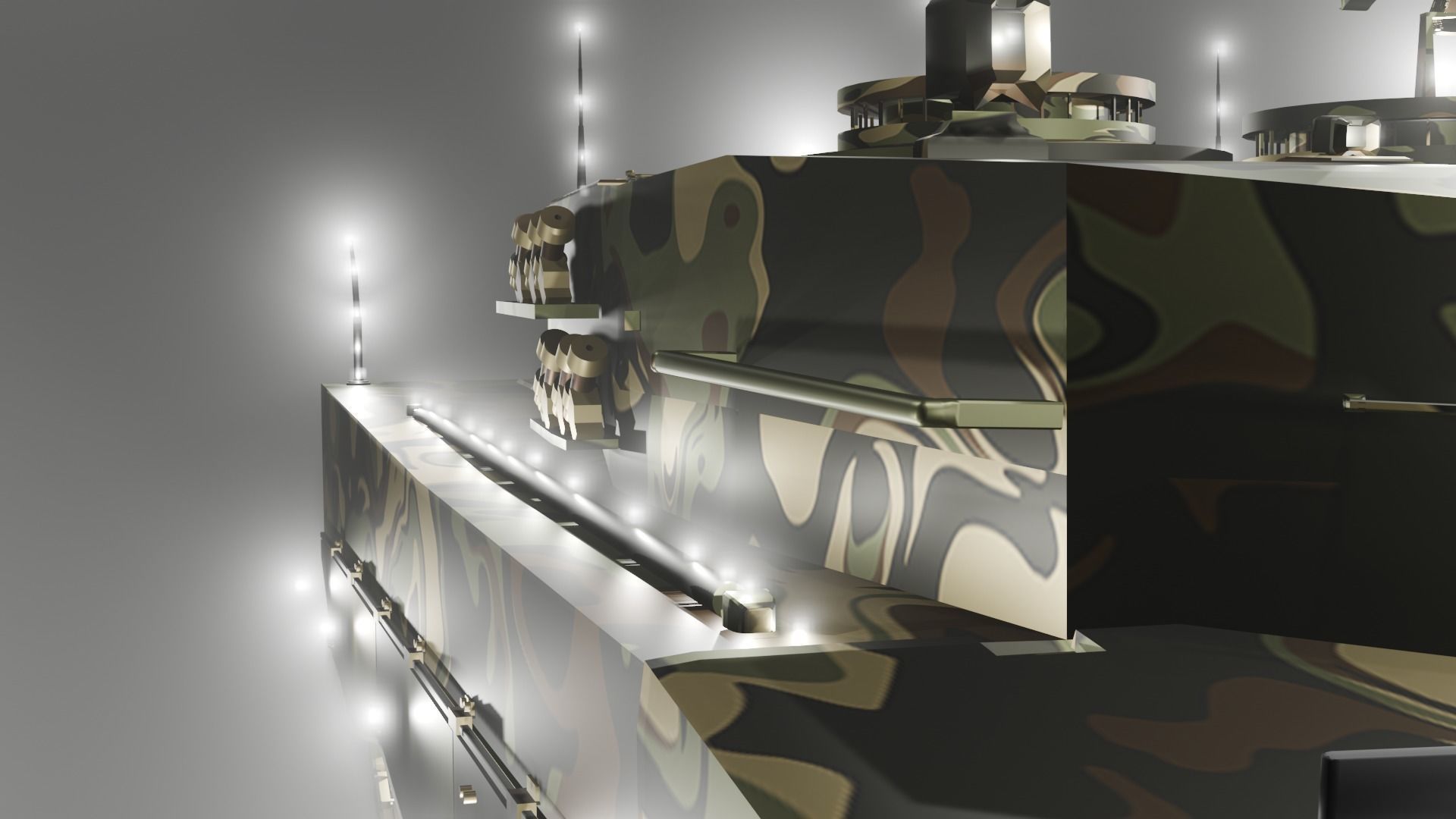 Leopard 2a4 tank 3D model_1