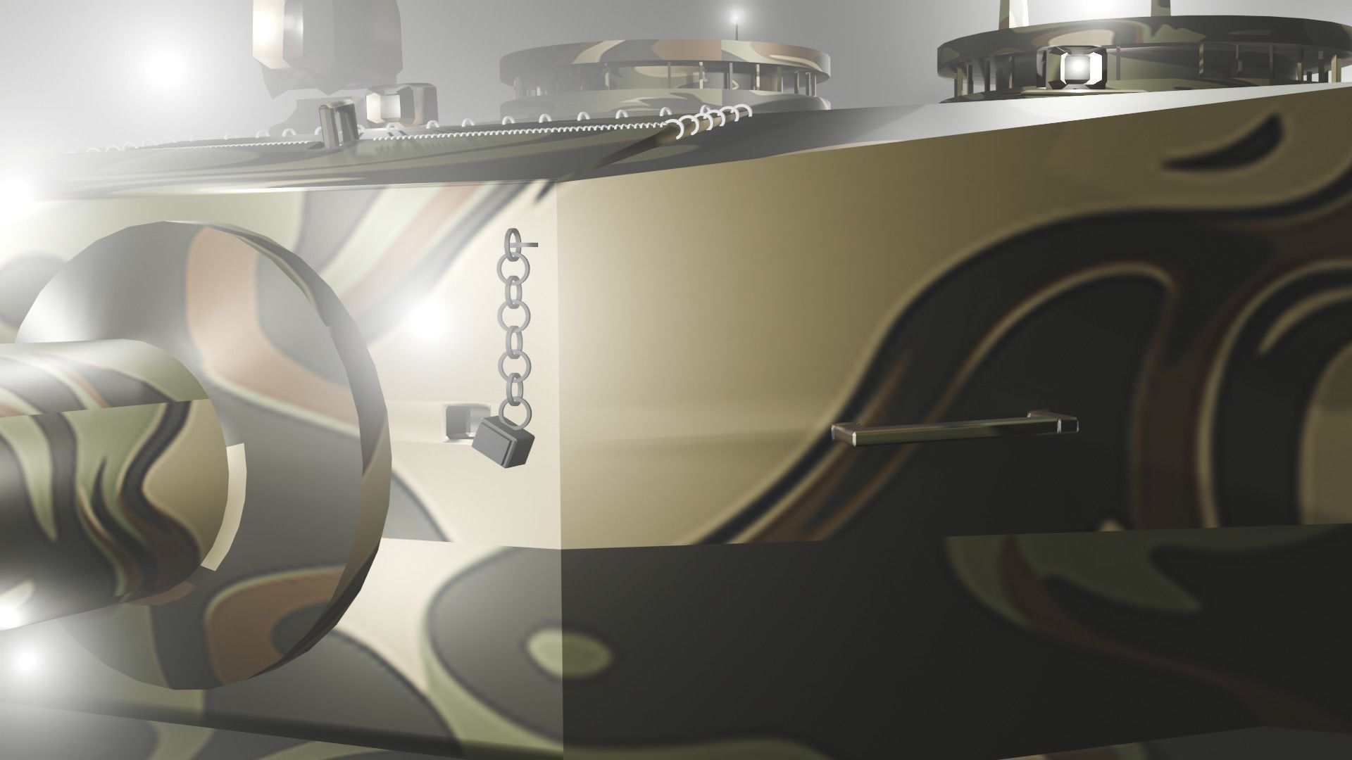 Leopard 2a4 tank 3D model_3