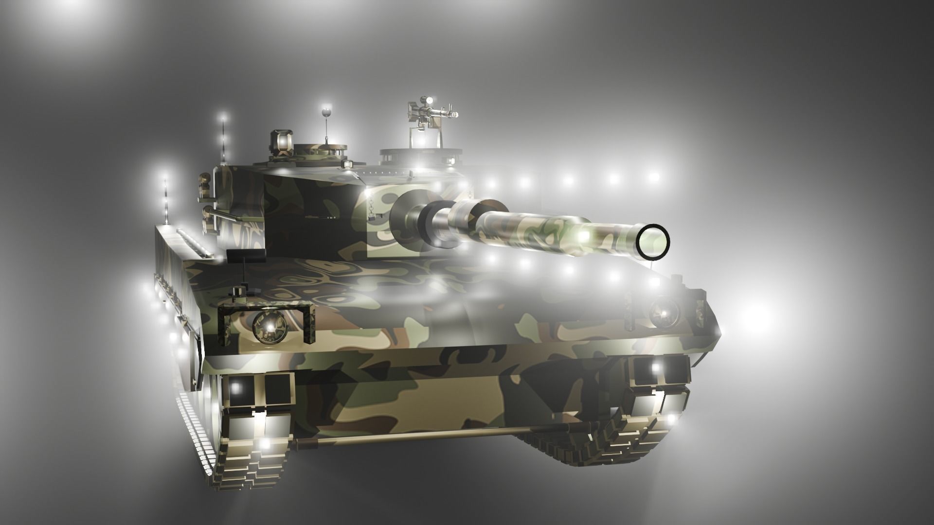 Leopard 2a4 tank 3D model_17