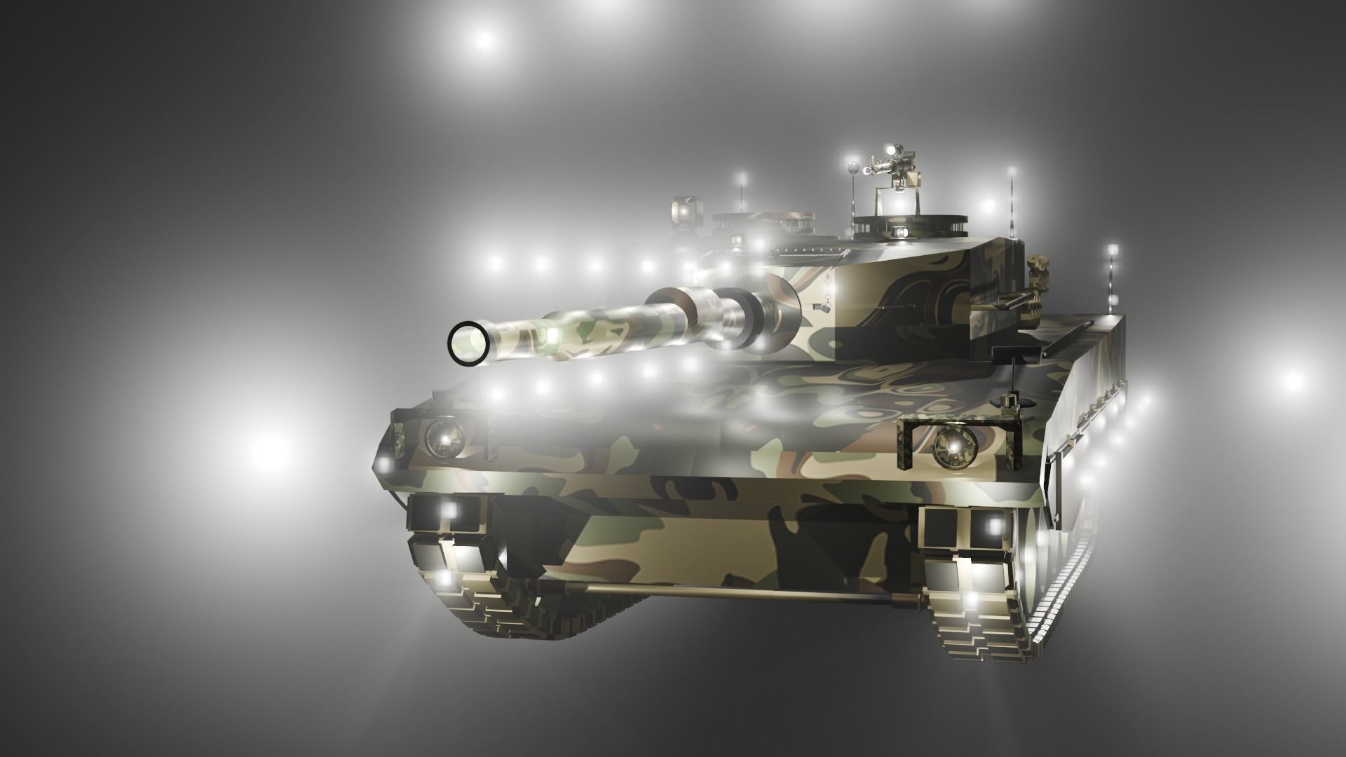 Leopard 2a4 tank 3D model_9