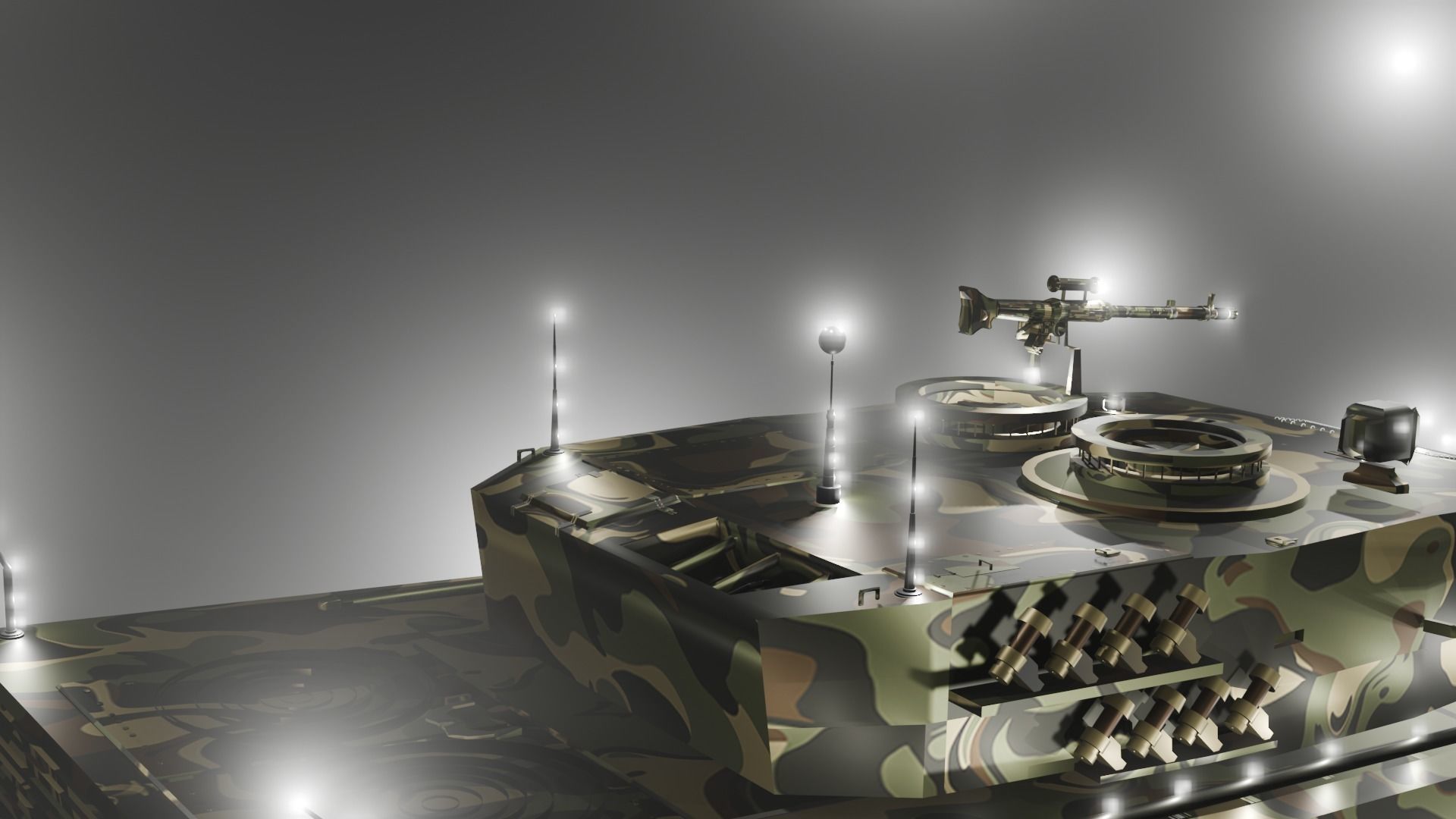 Leopard 2a4 tank 3D model_14