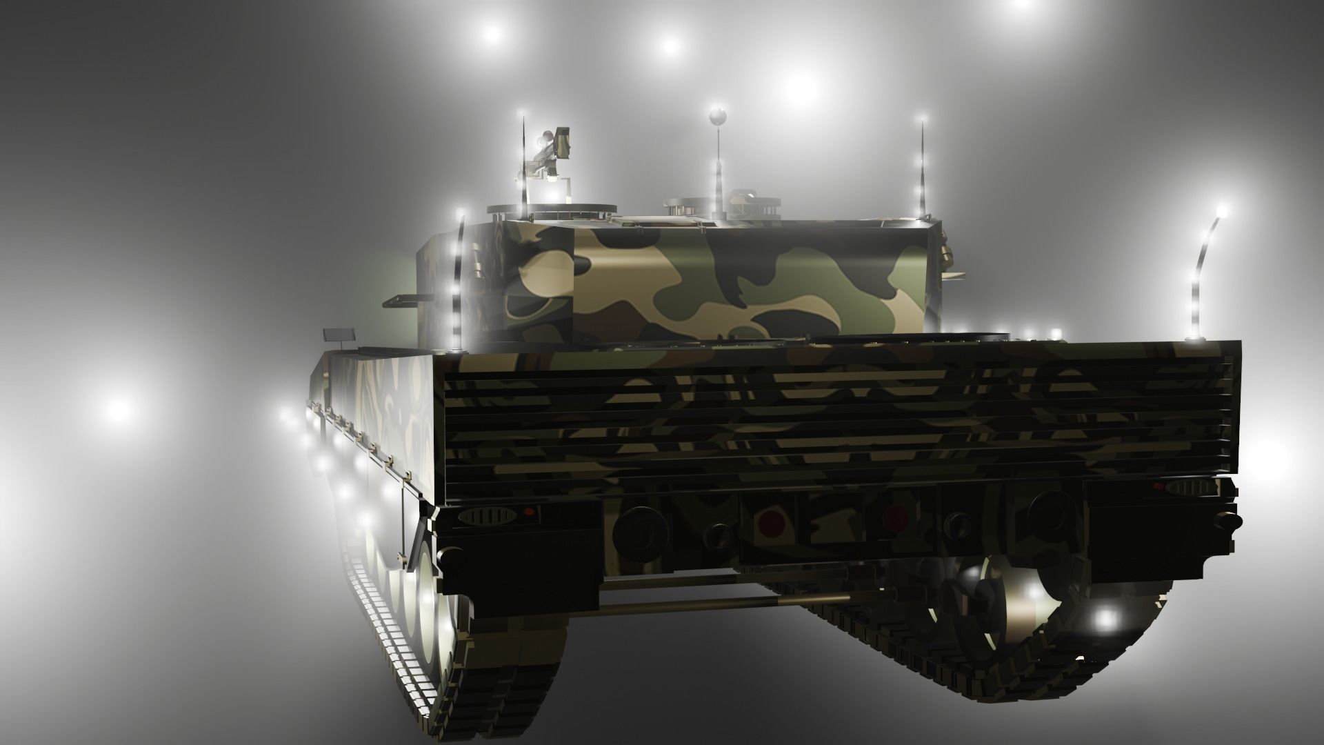 Leopard 2a4 tank 3D model_11