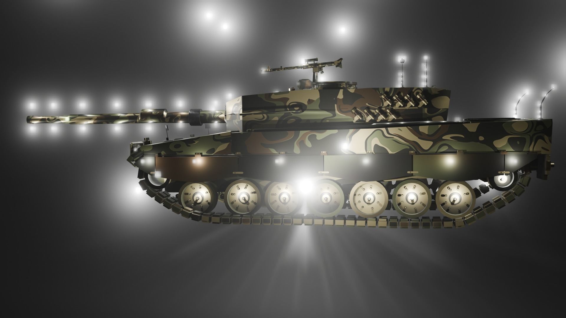 Leopard 2a4 tank 3D model_10