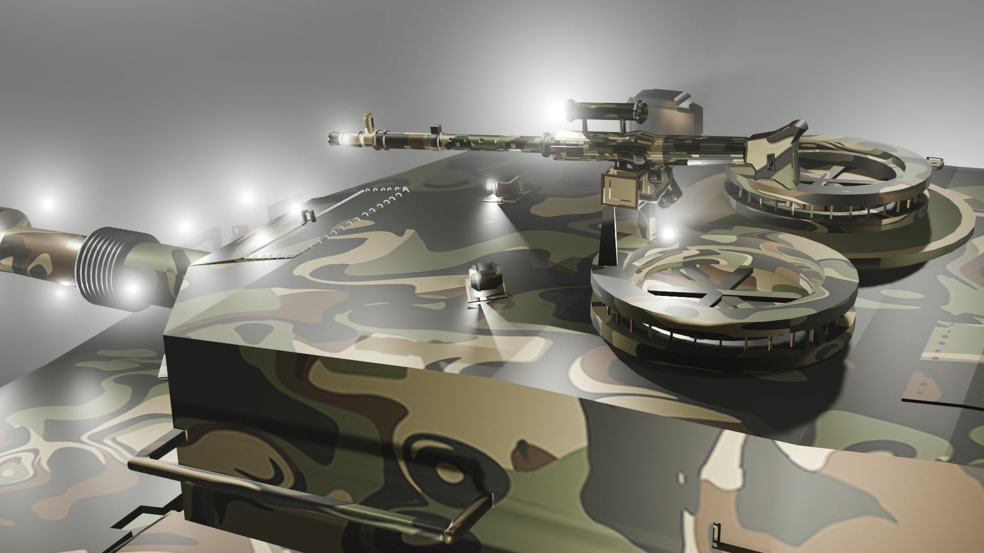 Leopard 2a4 tank 3D model_12