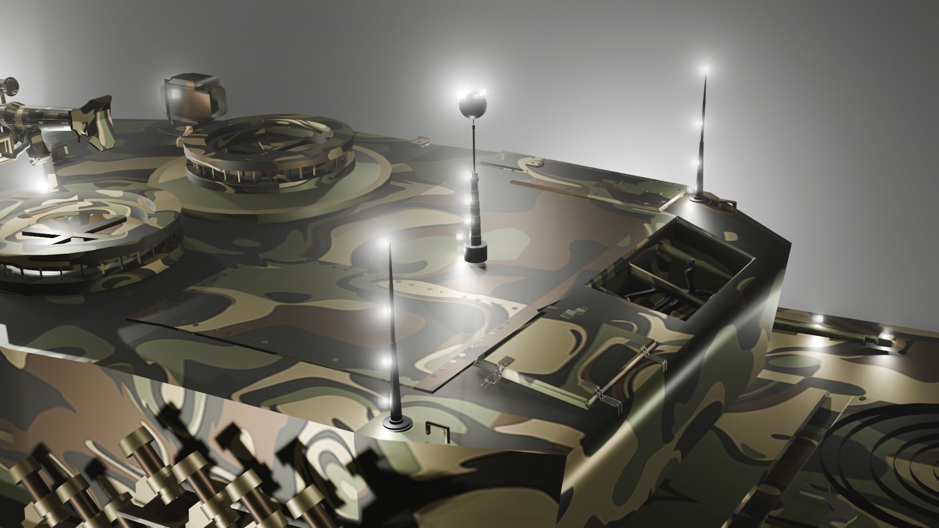 Leopard 2a4 tank 3D model_13