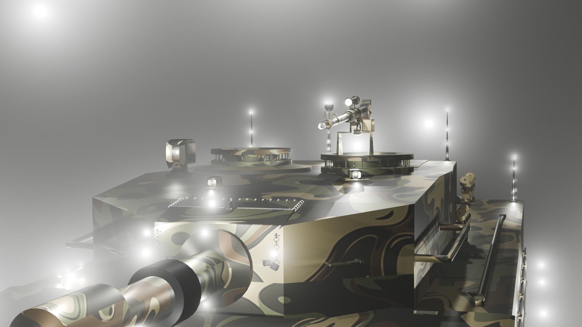 Leopard 2a4 tank 3D model_8