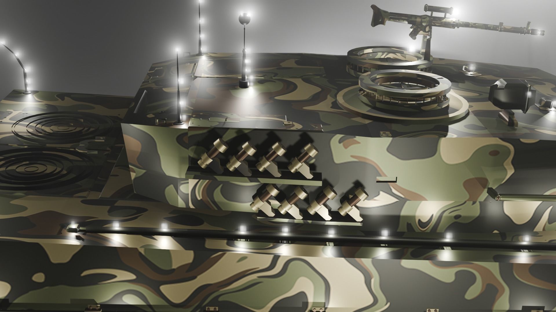 Leopard 2a4 tank 3D model_4