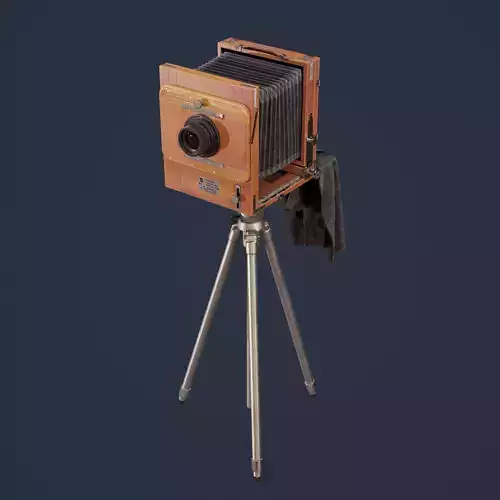 FKD 18x24 Soviet Camera Low Poly