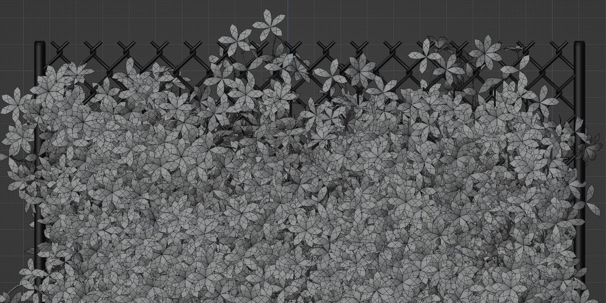 Virginia creeper on fence vol 182-Blender 3D model_6