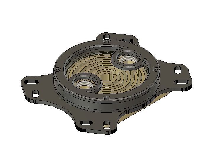 AMD INTEL CPU WATER BLOCK 3D model_1