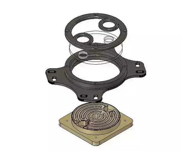 AMD INTEL CPU WATER BLOCK 3D model