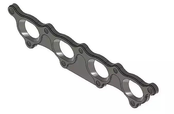 Mitsubishi 4G63T Exhaust flange oval to round