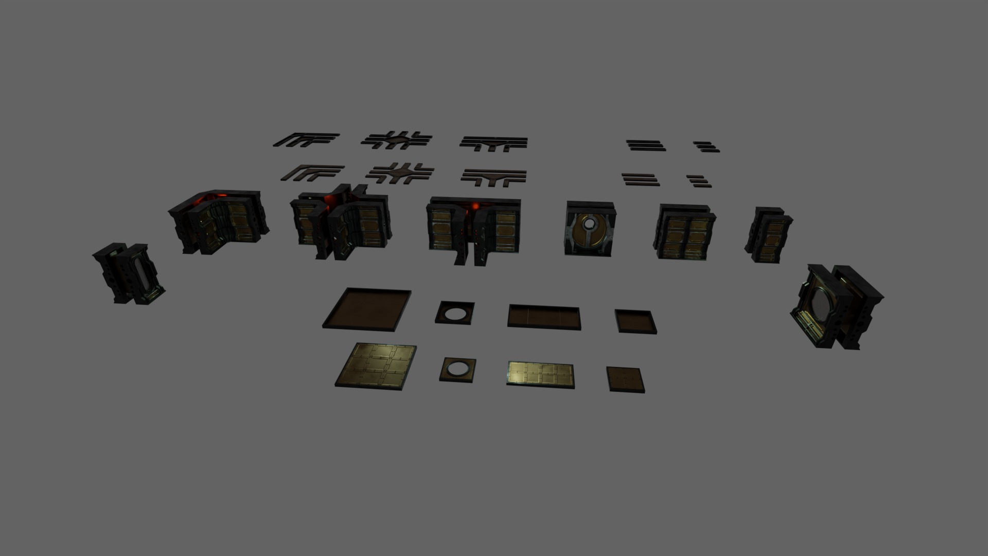 FULL MODULAR STEAMPUNK PACK -Rogue Film Productions Low-poly 3D model_2