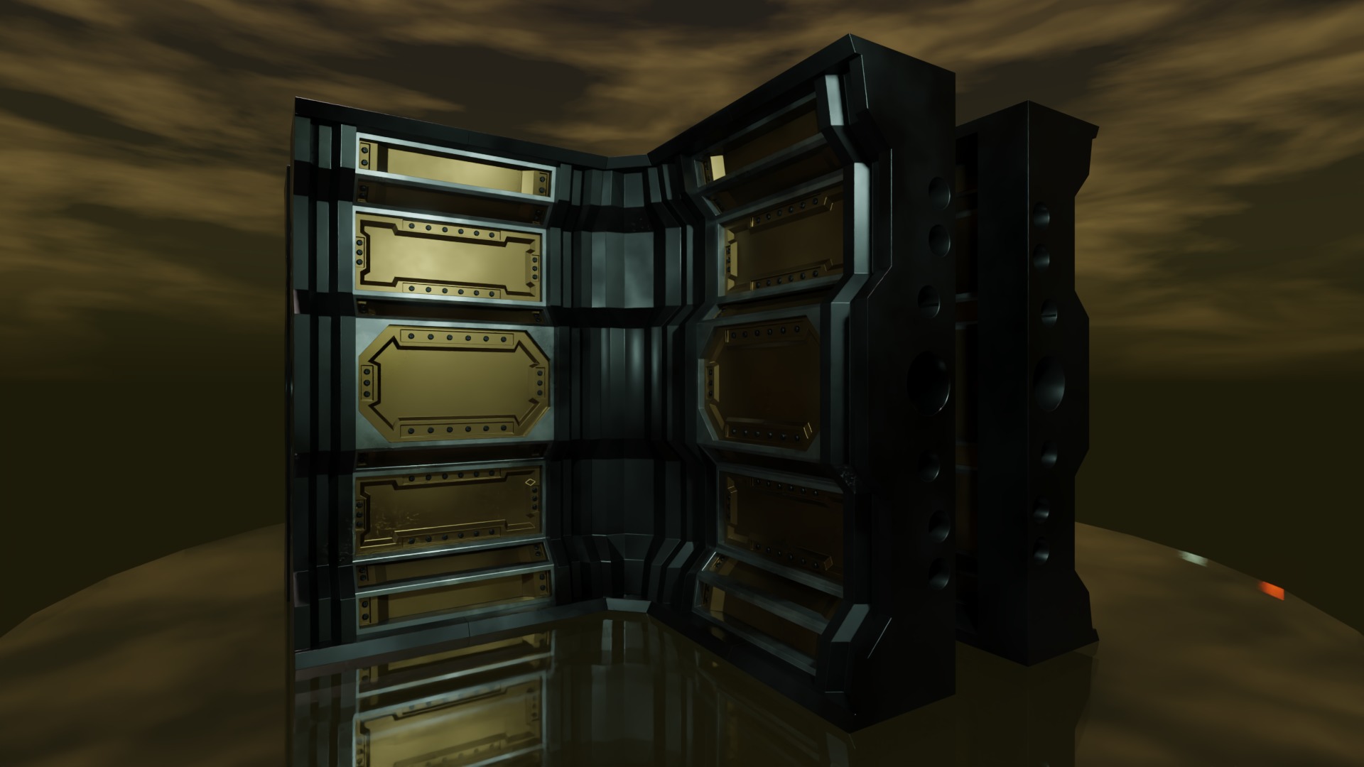 FULL MODULAR STEAMPUNK PACK -Rogue Film Productions Low-poly 3D model_53