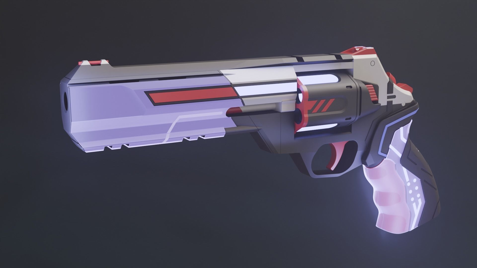 valorant sheriff Mythmaker Sheriff cosplay revolver  3D print model_6