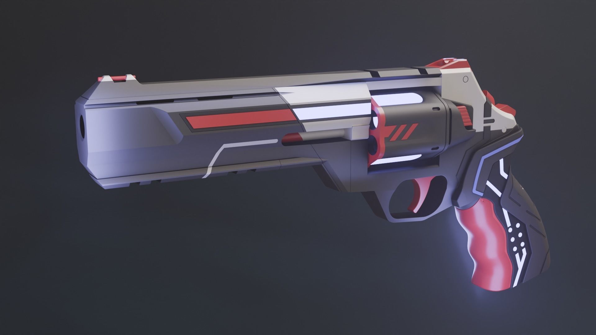 valorant sheriff Mythmaker Sheriff cosplay revolver  3D print model_4