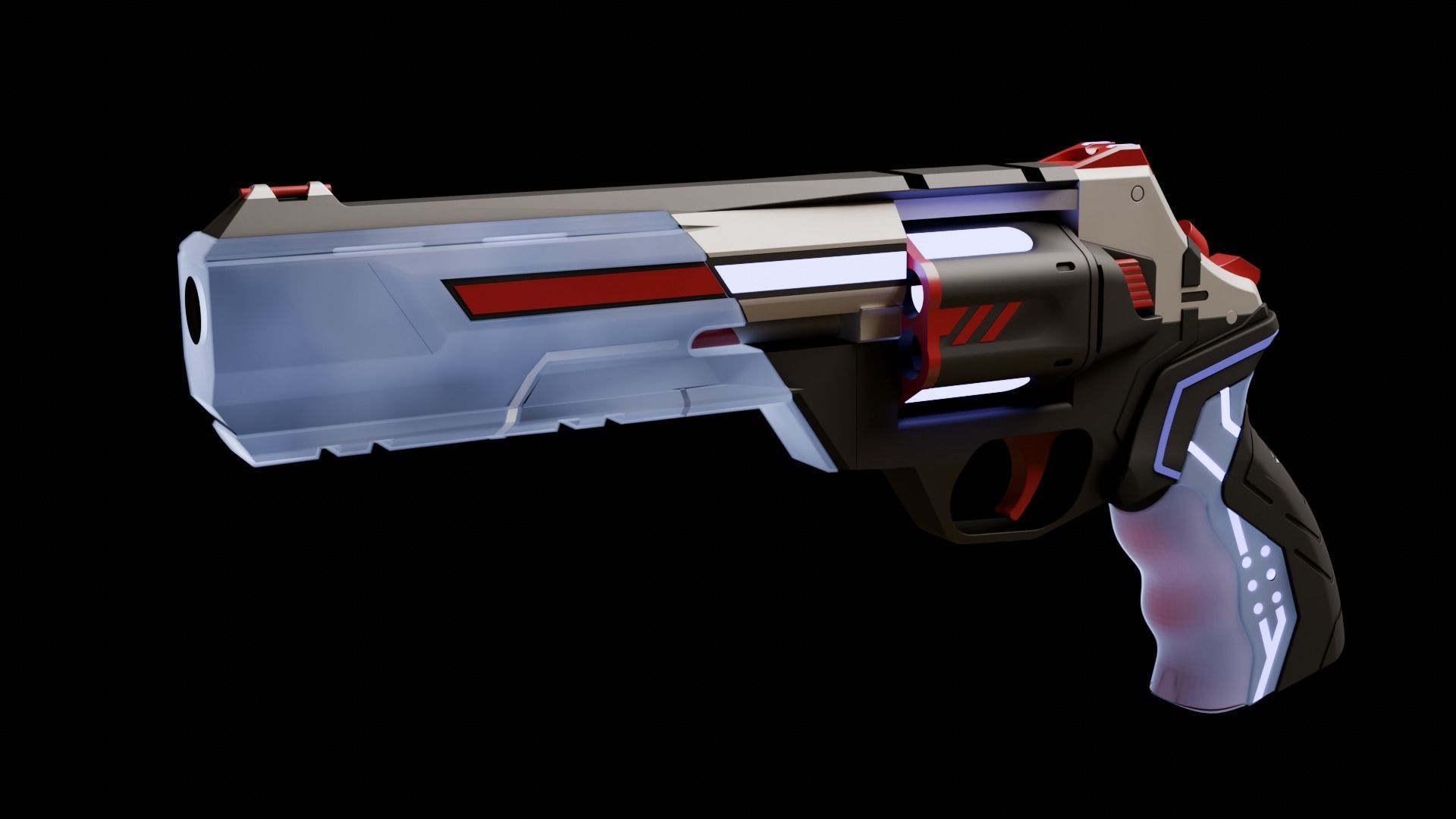 valorant sheriff Mythmaker Sheriff cosplay revolver  3D print model_5