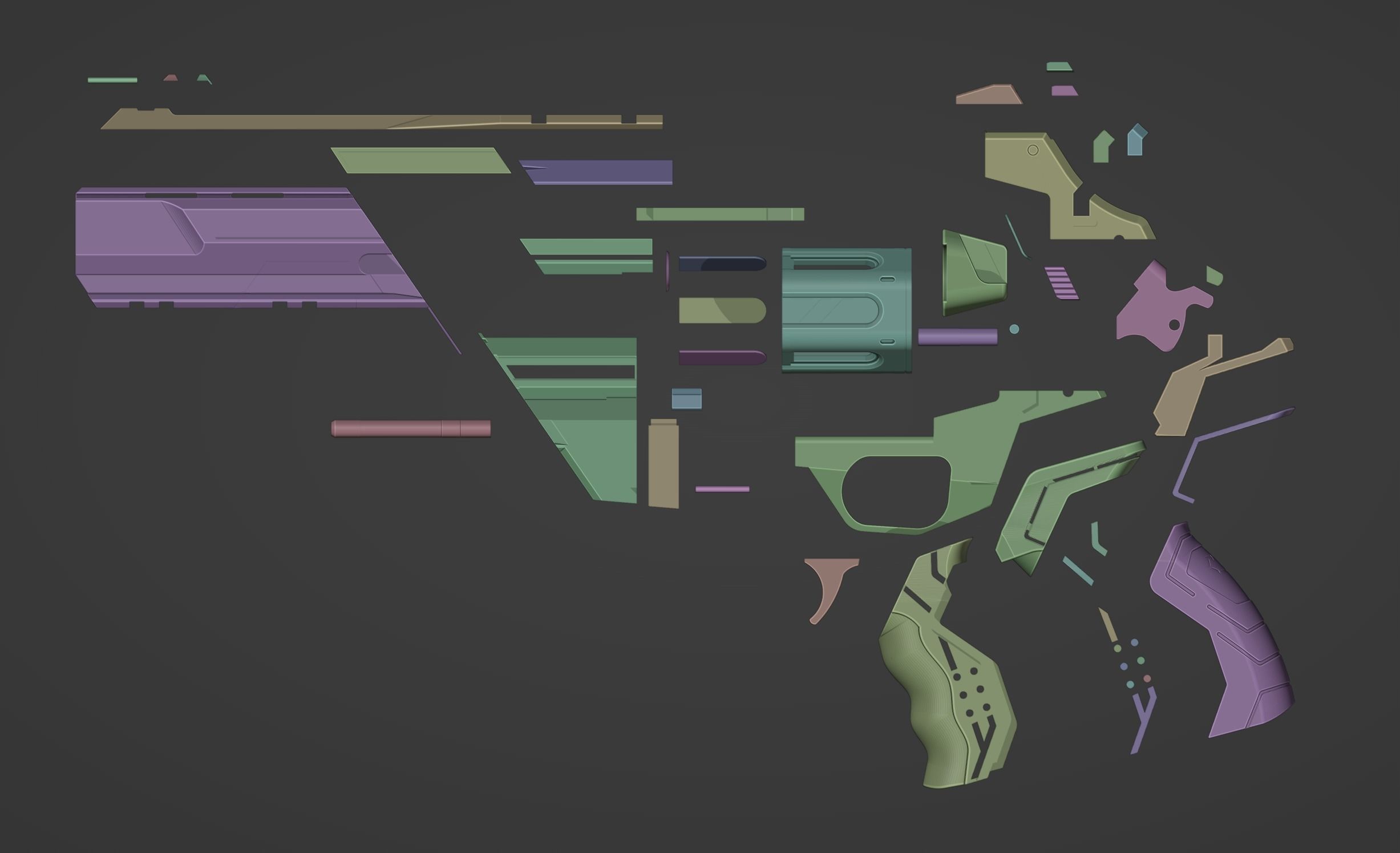 valorant sheriff Mythmaker Sheriff cosplay revolver  3D print model_1