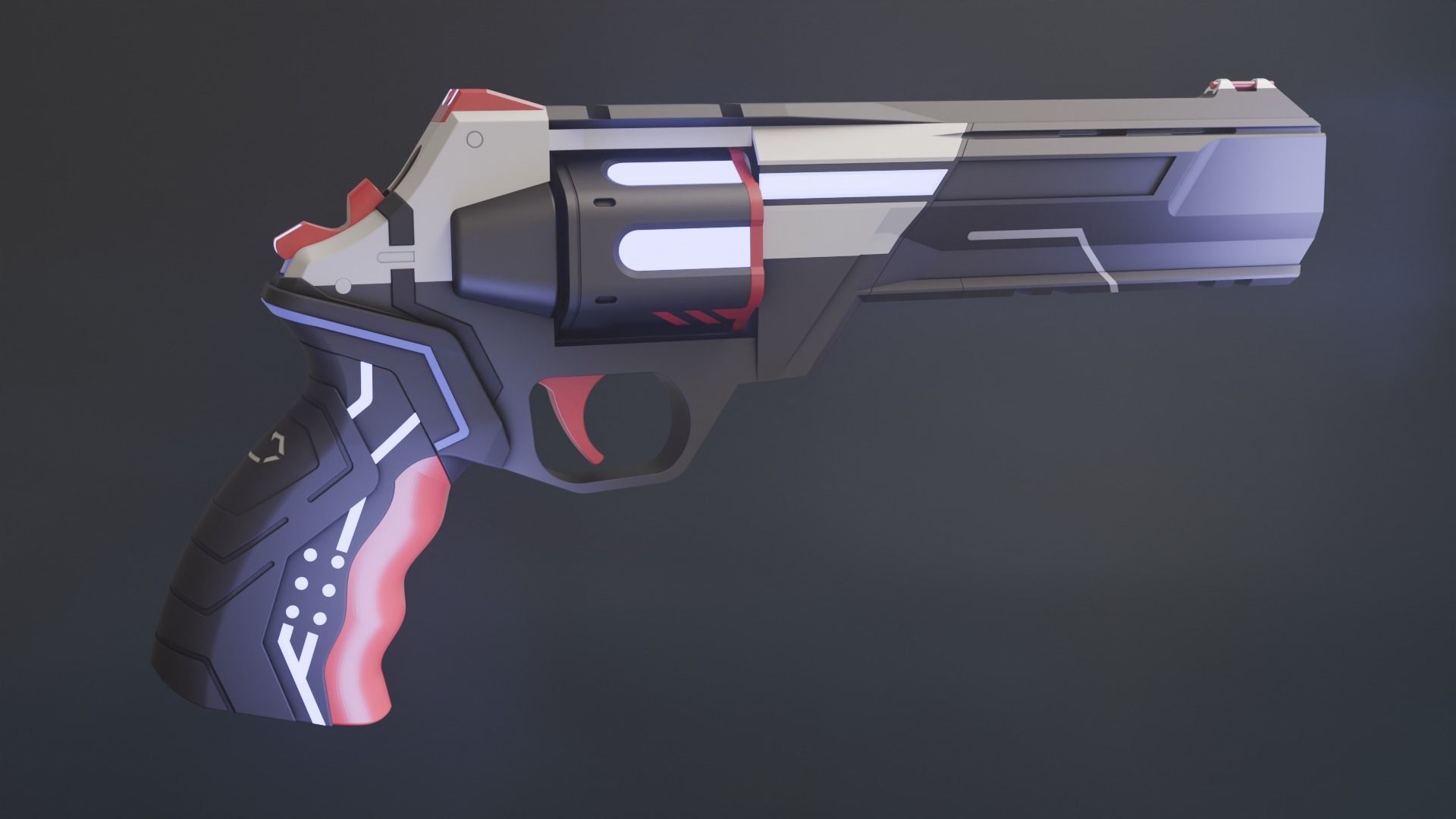 valorant sheriff Mythmaker Sheriff cosplay revolver  3D print model_7