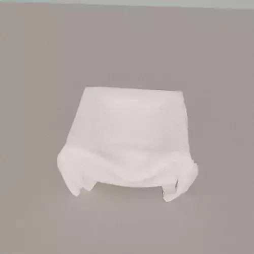 Chair covered with fabric Low-poly 3D model Chair covered with fabric Low-poly 3D model