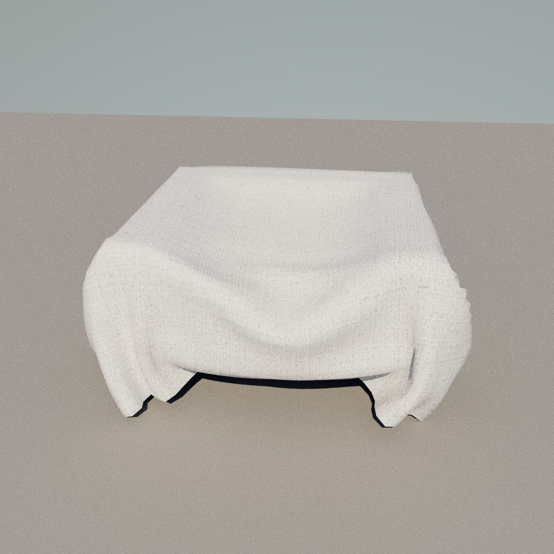 Chair covered with fabric Low-poly 3D model_18