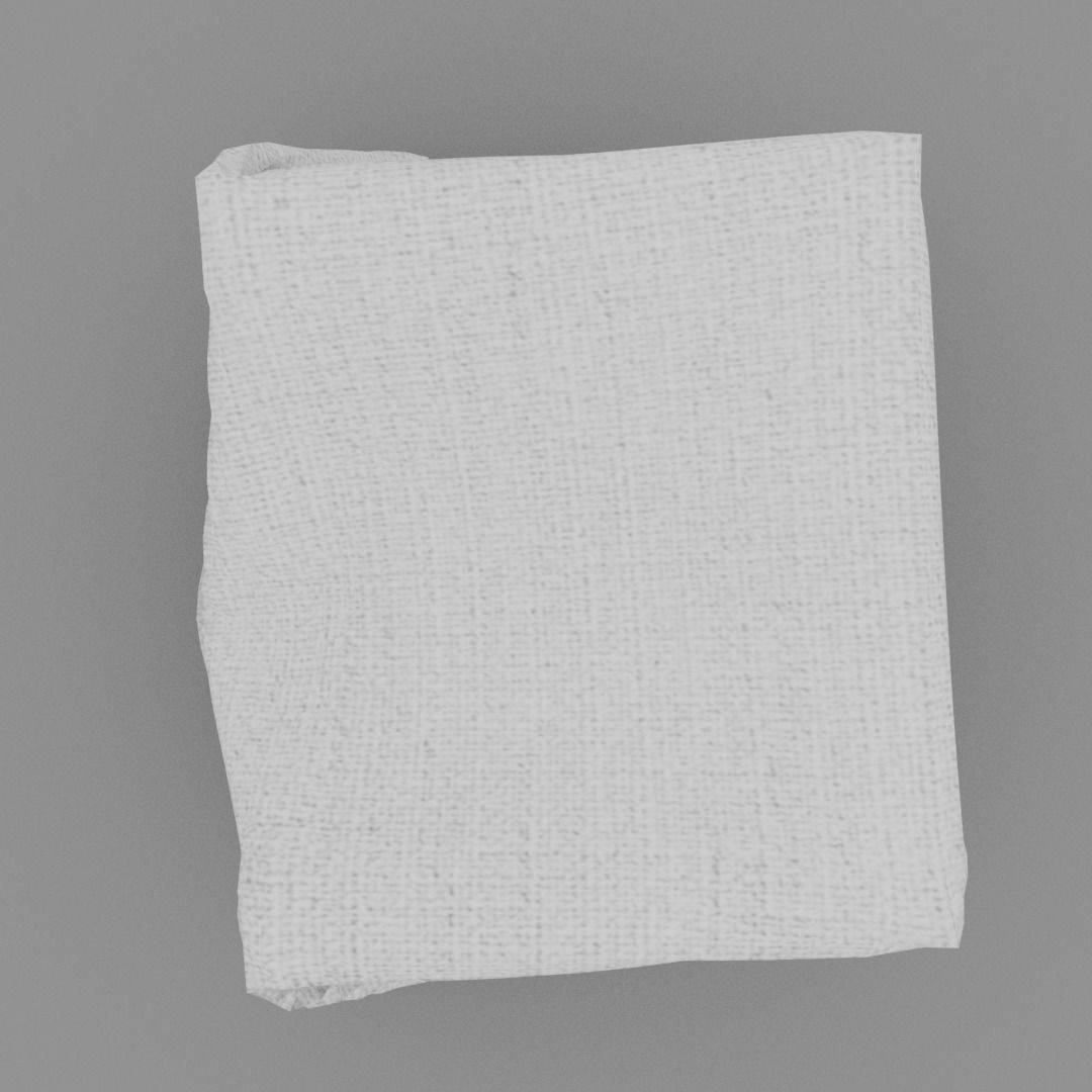 Chair covered with fabric Low-poly 3D model_5