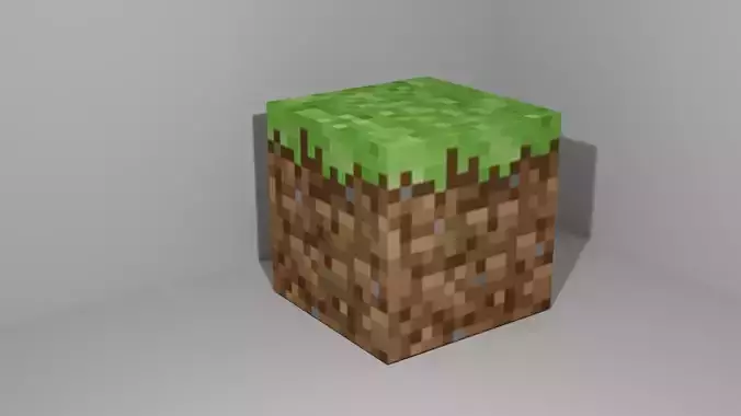 Minecraft glass block Free low-poly 3D model