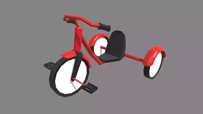 Low Poly Tricycle Low-poly 3D model