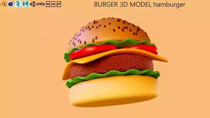 BURGER 3D MODEL hamburger  Free 3D model