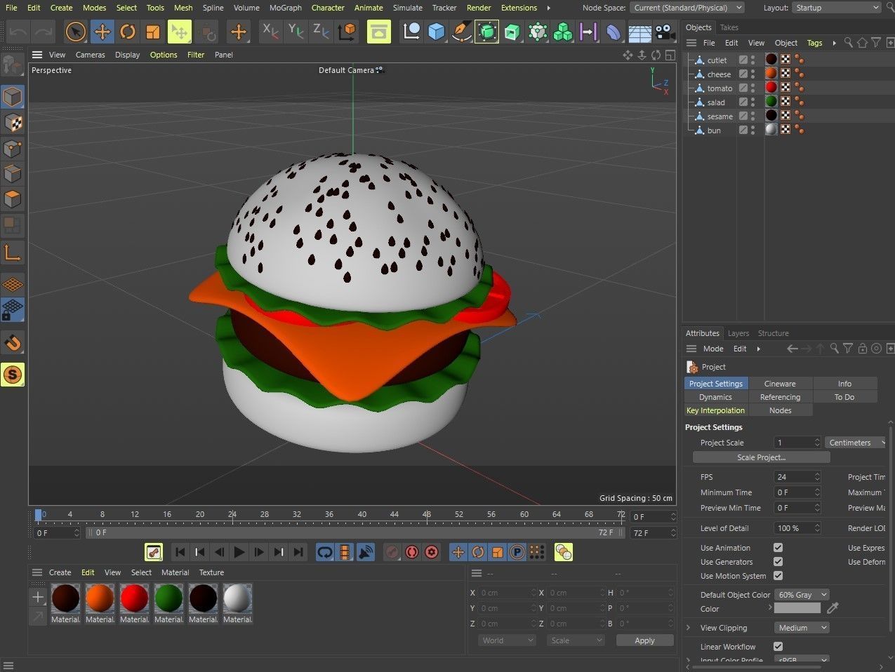 BURGER 3D MODEL hamburger  Free 3D model_8