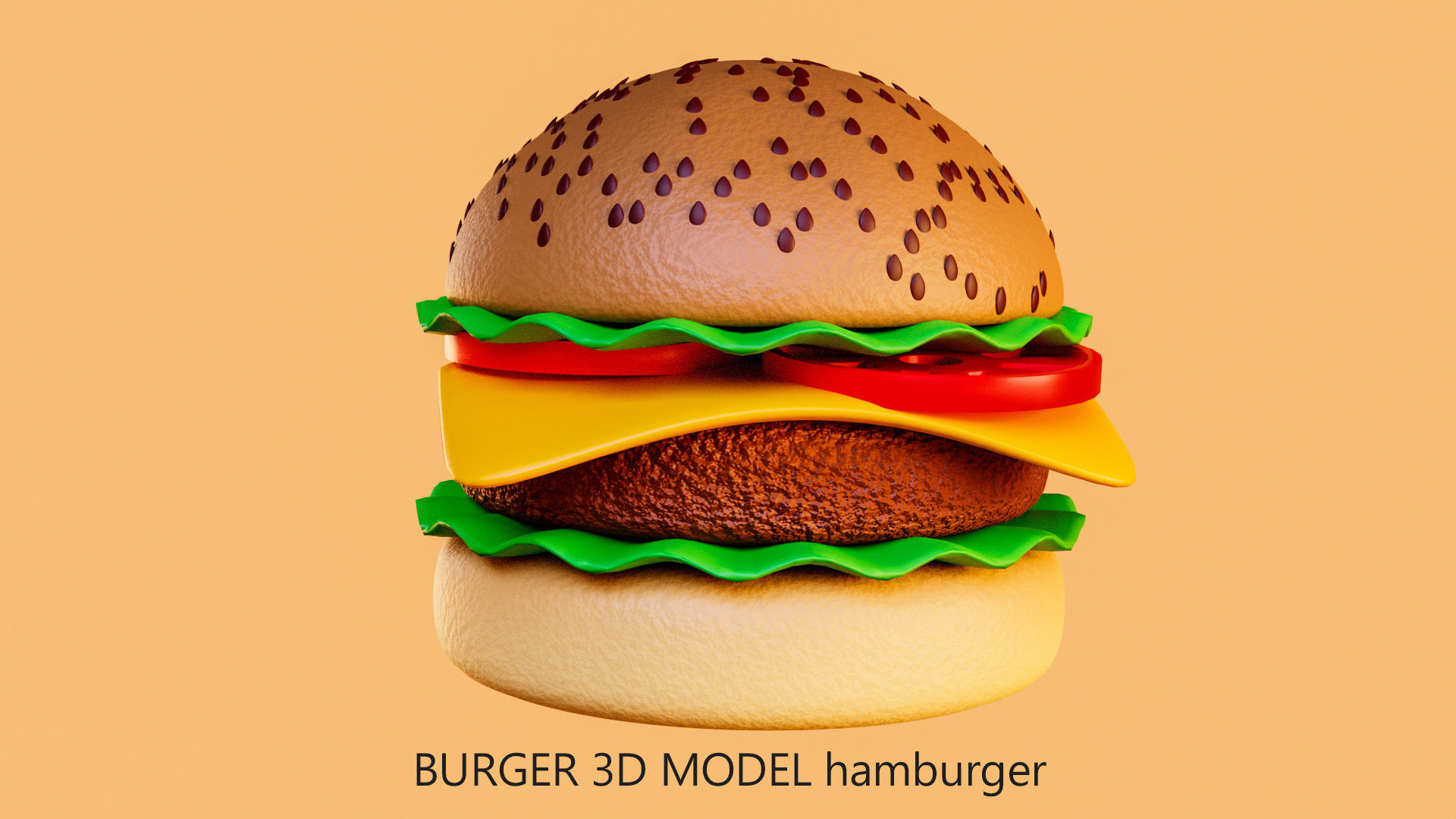 BURGER 3D MODEL hamburger  Free 3D model_11
