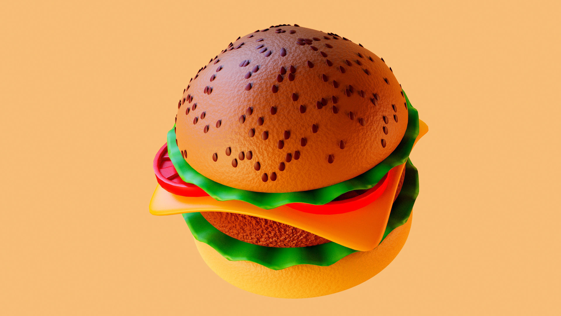 BURGER 3D MODEL hamburger  Free 3D model_5