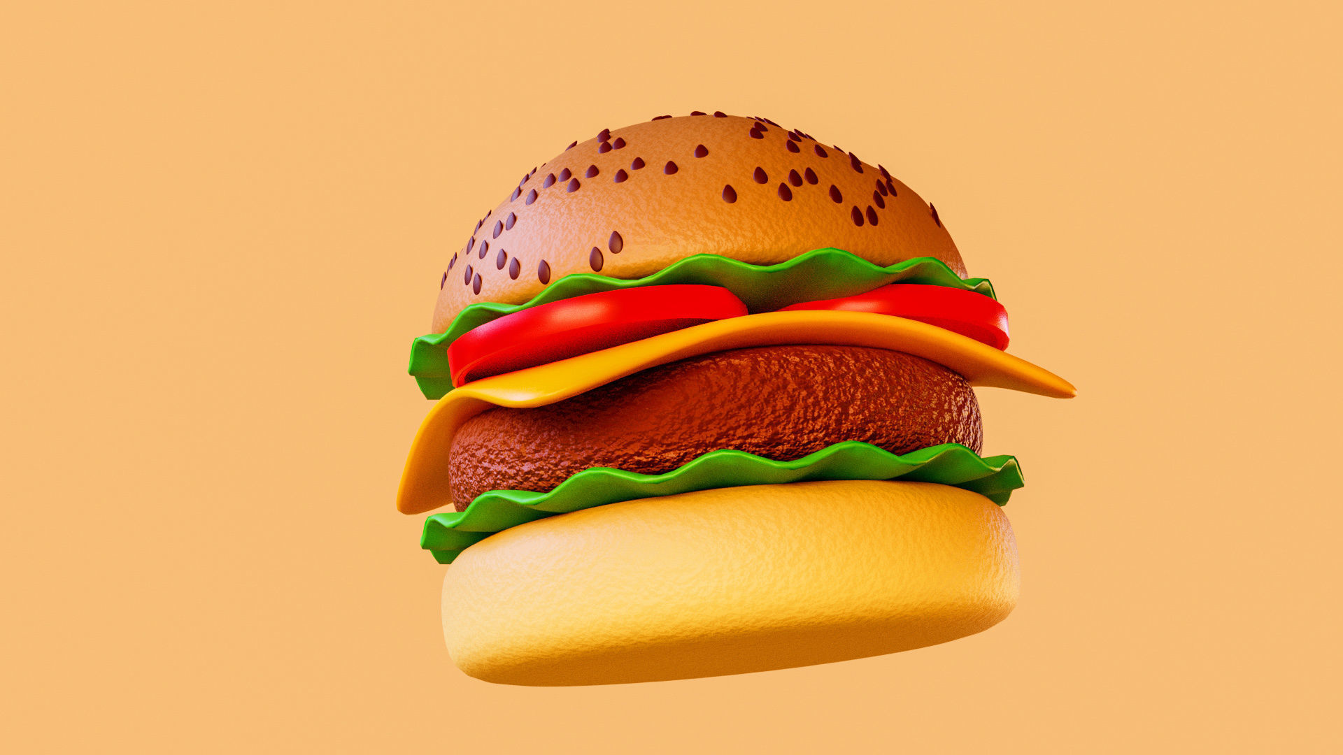 BURGER 3D MODEL hamburger  Free 3D model_4
