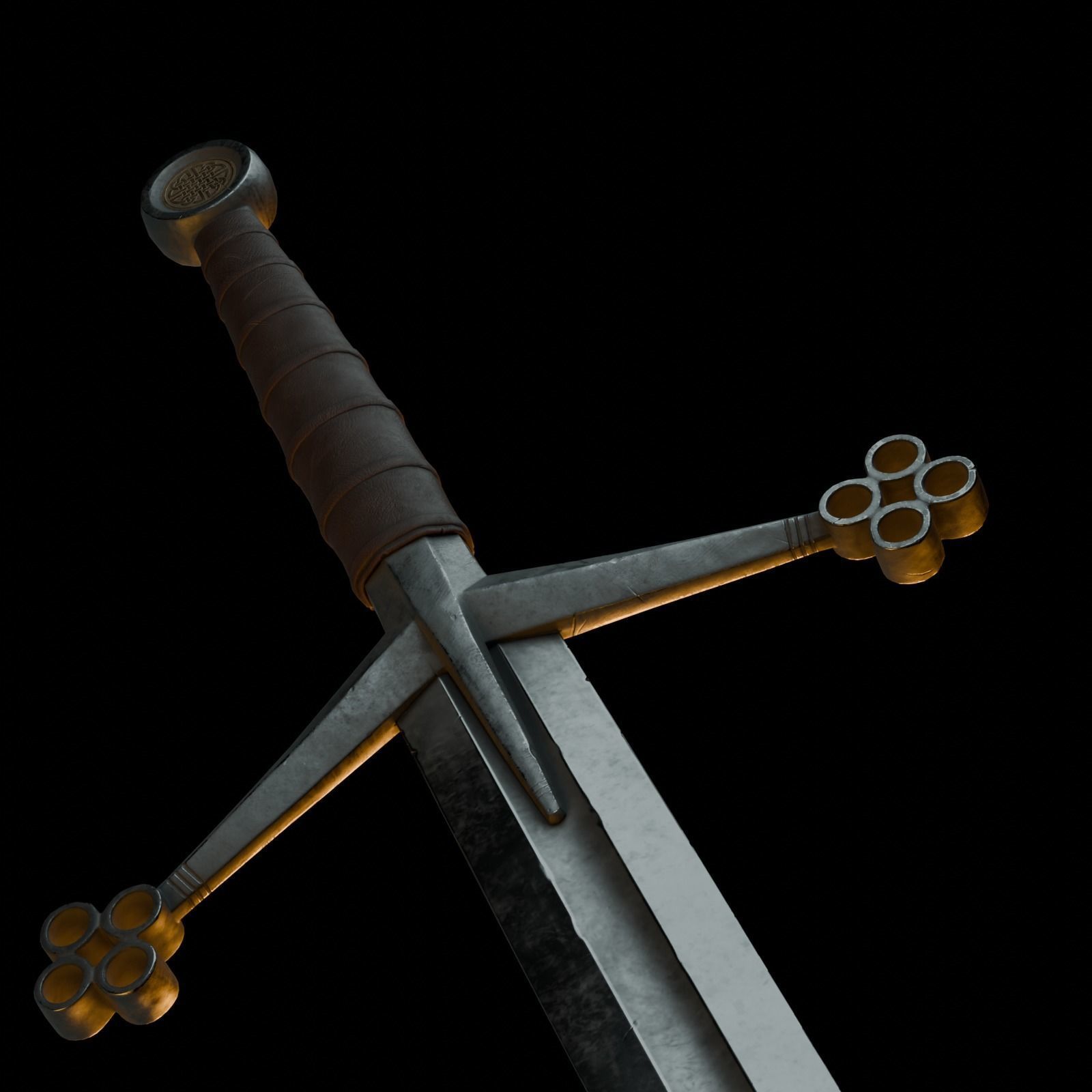 Scottish Claymore Sword Low-poly 3D model_11