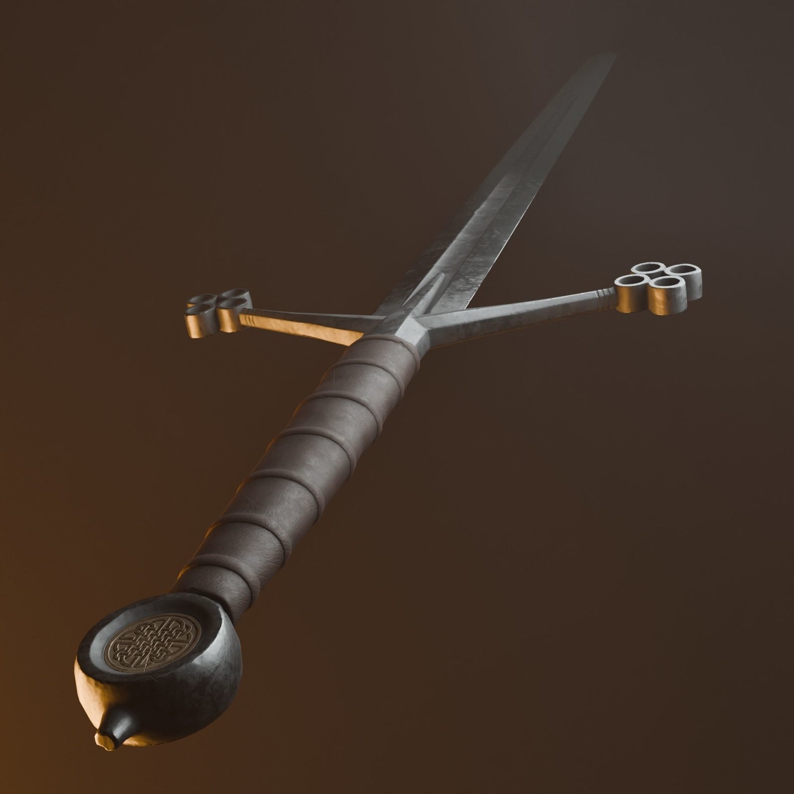 Scottish Claymore Sword Low-poly 3D model_13