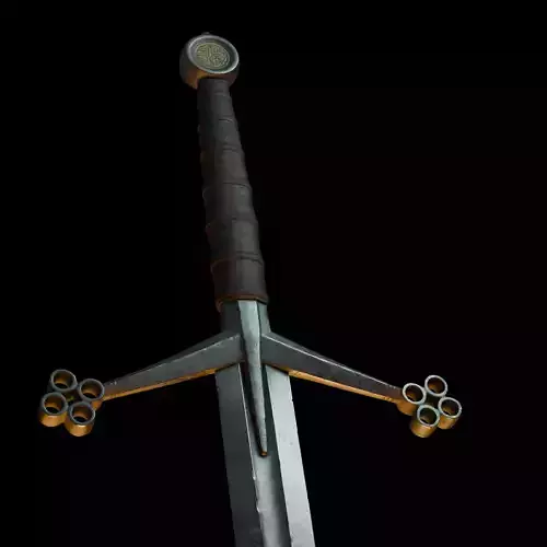 Scottish Claymore Sword Low-poly 3D model