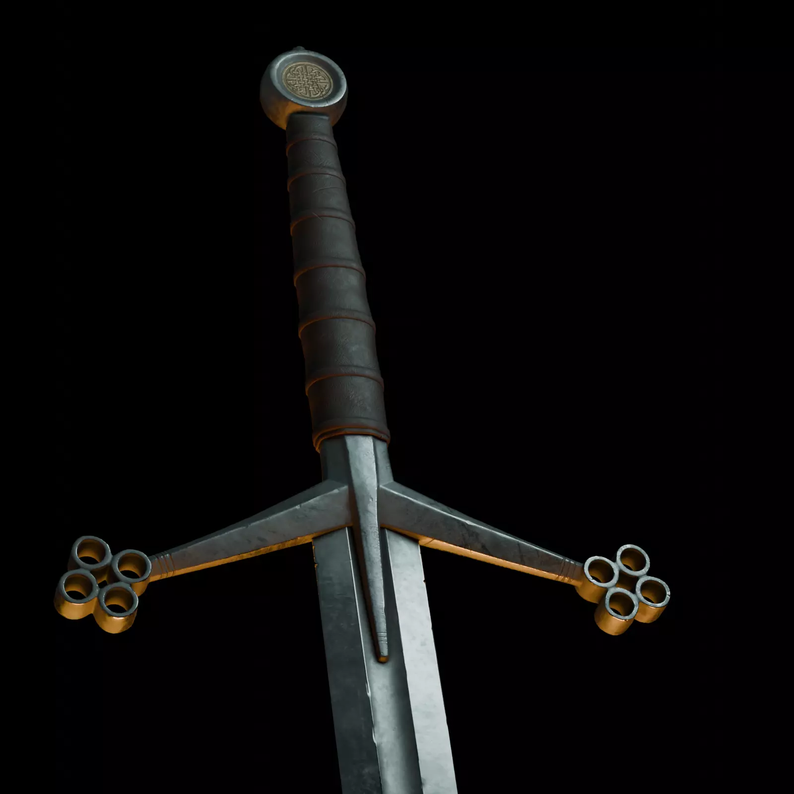 Scottish Claymore Sword Low-poly 3D model_0