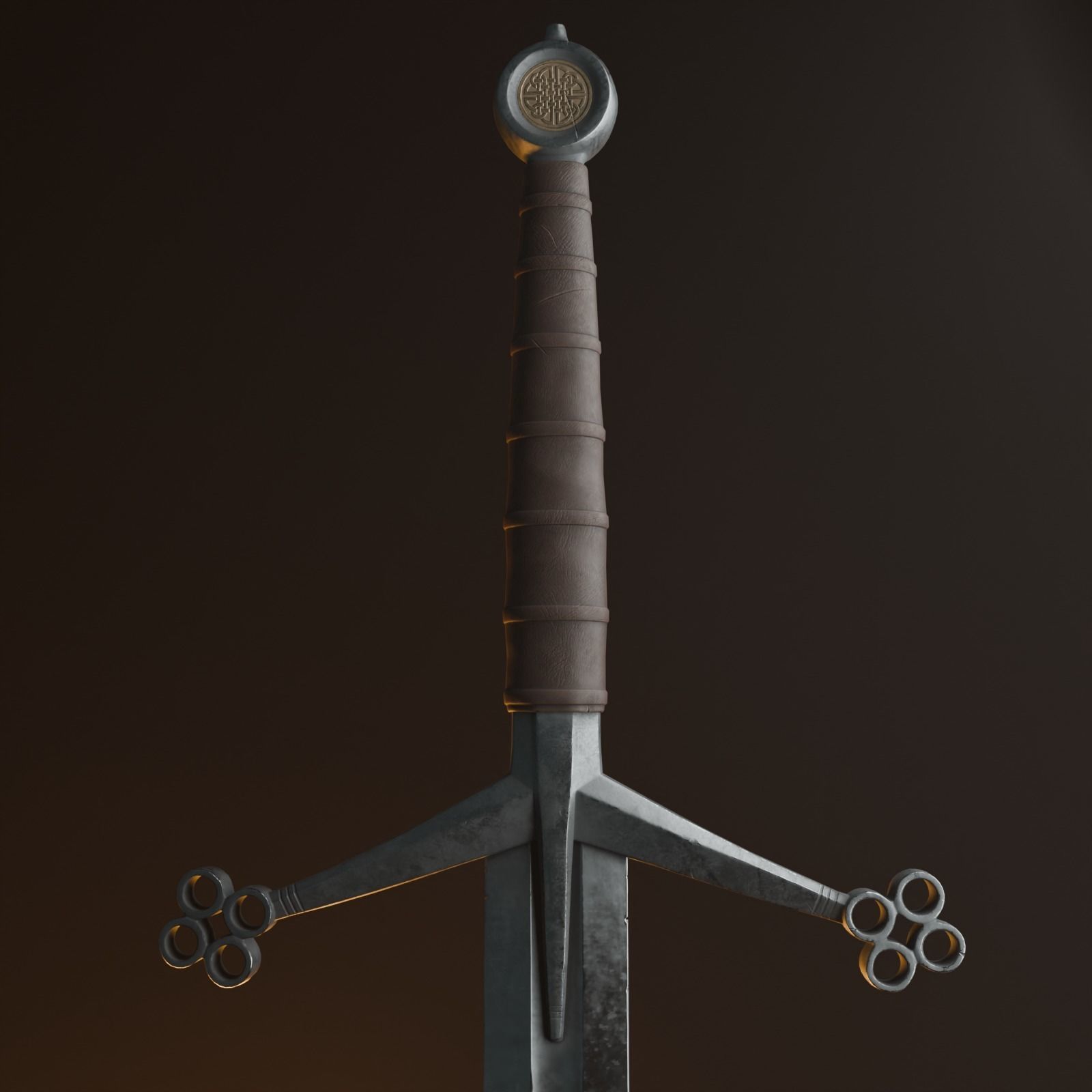 Scottish Claymore Sword Low-poly 3D model_9
