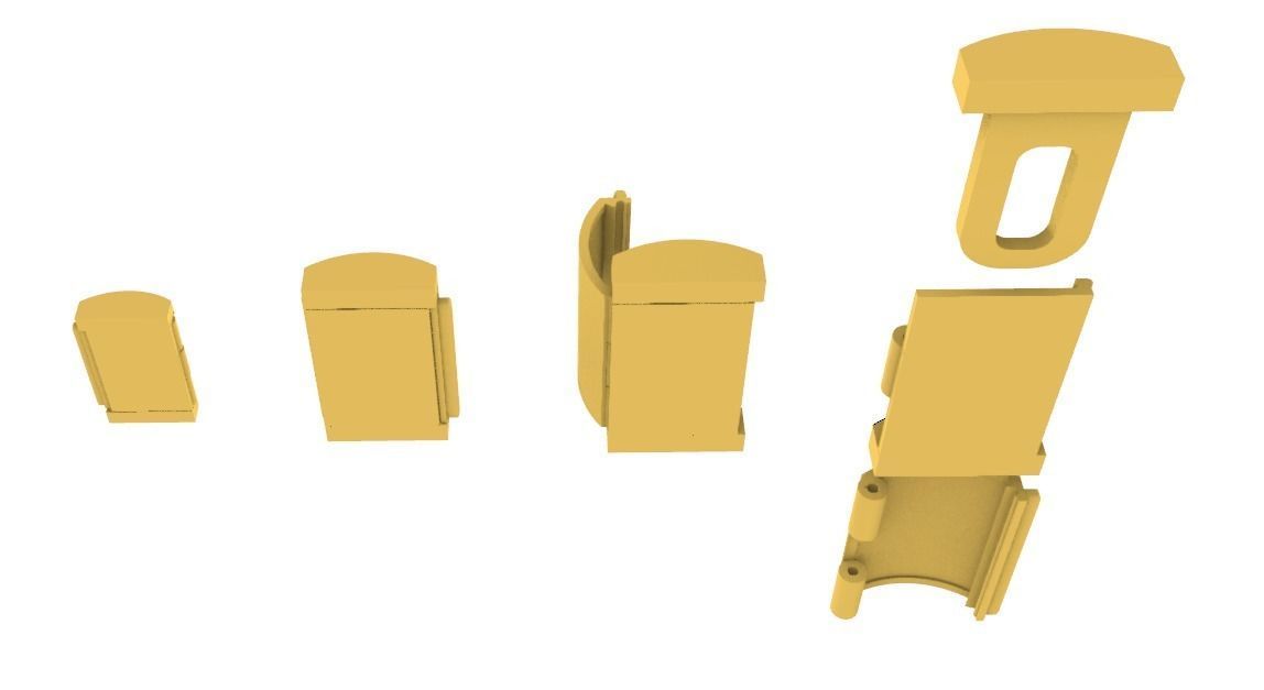 chain clasp Broche para cadena brooch clip 3D print model_3