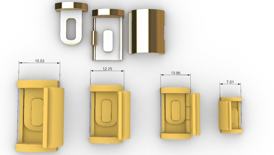 chain clasp Broche para cadena brooch clip 3D print model_4