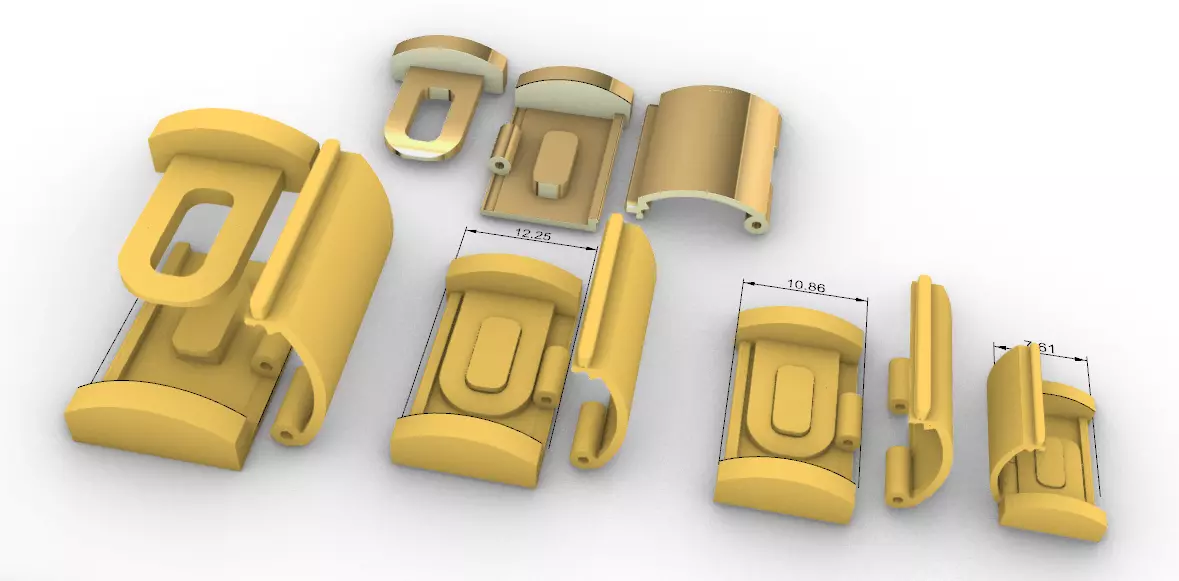 chain clasp Broche para cadena brooch clip 3D print model_0