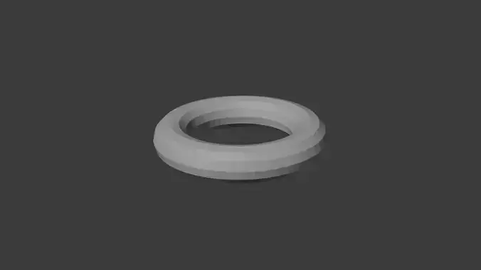 Lowpoly donut sculpting base Free low-poly 3D model