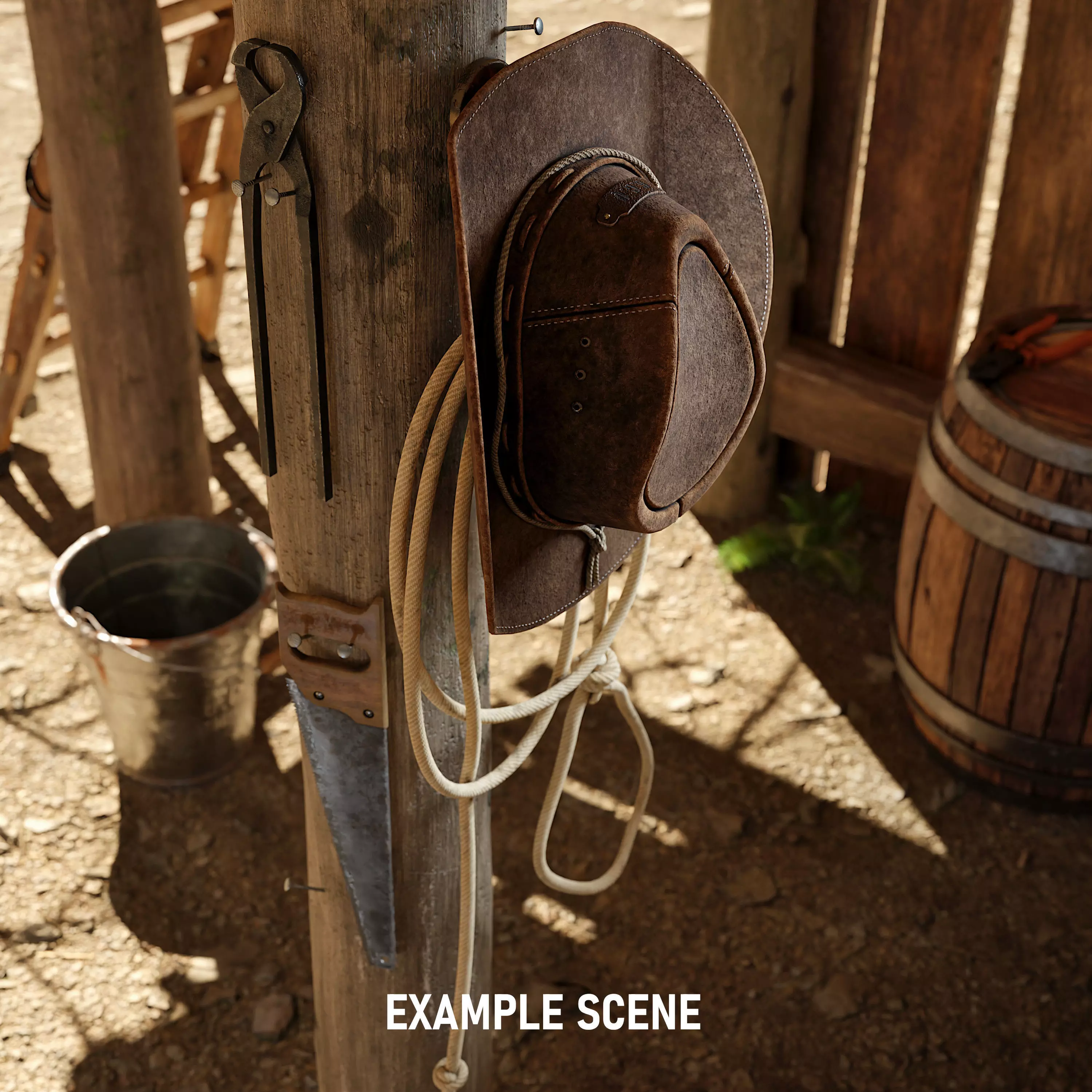 Cowboy Hat Low-poly 3D model
